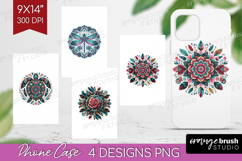 Boho Animal Phone Case PNG - Mandala Case PNG Sublimation Product Image 1