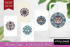 Boho Animal Phone Case PNG - Mandala Case PNG Sublimation Product Image 1