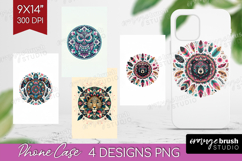 Boho Animal Phone Case PNG - Mandala Case PNG Sublimation Product Image 1