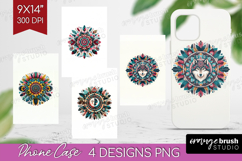 Boho Animal Phone Case PNG - Mandala Case PNG Sublimation Product Image 1