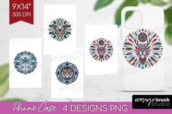 Boho Animal Phone Case PNG - Mandala Case PNG Sublimation Product Image 1