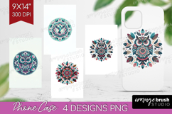 Boho Animal Phone Case PNG - Mandala Case PNG Sublimation Product Image 1