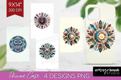 Boho Animal Phone Case PNG - Mandala Case PNG Sublimation Product Image 1