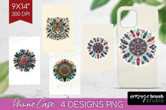 Boho Animal Phone Case PNG - Mandala Case PNG Sublimation Product Image 1