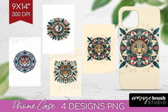 Boho Animal Phone Case PNG - Mandala Case PNG Sublimation Product Image 1