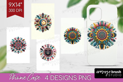 Boho Animal Phone Case PNG - Mandala Case PNG Sublimation Product Image 1