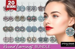 Boho Mandala Round Earrings Sublimation - Earrings Bundle