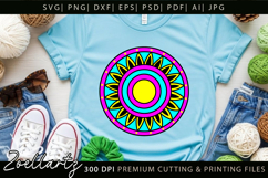 Boho Floral Mandala SVG Cut Files Flower Chakra Mandala Product Image 1