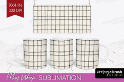 Boho Aesthetic Mug Wrap - Minimalist Mug PNG Sublimation Product Image 1