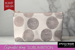 Boho Aesthetic Cosmetic Bag - Minimalist Makeup Bag PNG Product Image 1