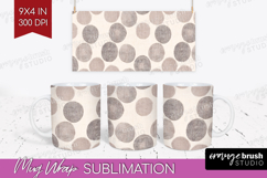 Boho Aesthetic Mug Wrap - Minimalist Mug PNG Sublimation Product Image 1