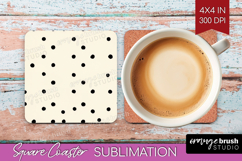 Boho Aesthetic Square Coaster - Minimalist Coaster PNG Product Image 1