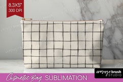 Boho Aesthetic Cosmetic Bag - Minimalist Makeup Bag PNG Product Image 1