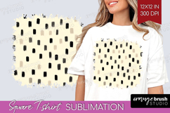 Boho Aesthetic Square Tshirt Background - Minimalist PNG Product Image 1
