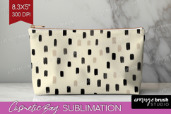 Boho Aesthetic Cosmetic Bag - Minimalist Makeup Bag PNG Product Image 1