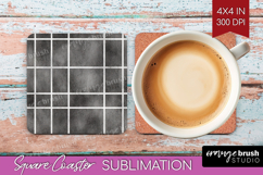 Boho Aesthetic Square Coaster - Minimalist Coaster PNG Product Image 1