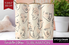 Boho Aesthetic Tumbler Wrap - Minimalist Tumbler PNG Product Image 1