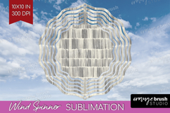 Boho Aesthetic Wind Spinner Sublimation PNG - Minimalist Product Image 1