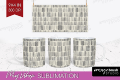 Boho Aesthetic Mug Wrap - Minimalist Mug PNG Sublimation Product Image 1