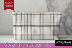 Boho Aesthetic Cosmetic Bag - Minimalist Makeup Bag PNG Product Image 1