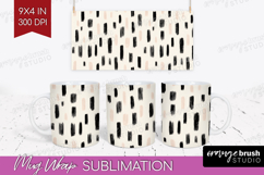 Boho Aesthetic Mug Wrap - Minimalist Mug PNG Sublimation Product Image 1