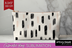 Boho Aesthetic Cosmetic Bag - Minimalist Makeup Bag PNG Product Image 1