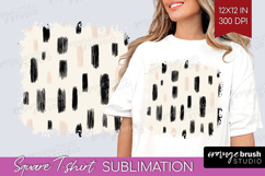Boho Aesthetic Square Tshirt Background - Minimalist PNG Product Image 1