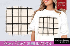 Boho Aesthetic Square Tshirt Background - Minimalist PNG Product Image 1