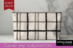 Boho Aesthetic Cosmetic Bag - Minimalist Makeup Bag PNG Product Image 1