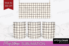 Boho Aesthetic Mug Wrap - Minimalist Mug PNG Sublimation Product Image 1