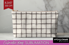 Boho Aesthetic Cosmetic Bag - Minimalist Makeup Bag PNG Product Image 1