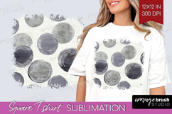 Boho Aesthetic Square Tshirt Background - Minimalist PNG Product Image 1