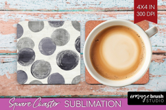 Boho Aesthetic Square Coaster - Minimalist Coaster PNG Product Image 1