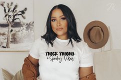 Thick Thighs and Spooky Vibes PNG | Halloween Sublimation Product Image 5