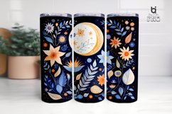 Boho Moon and flower pattern Sublimation tumbler Design Product Image 11