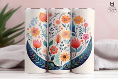 Boho Moon and flower pattern Sublimation tumbler Design Product Image 2