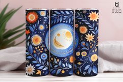 Boho Moon and flower pattern Sublimation tumbler Design Product Image 4
