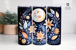 Boho Moon and flower pattern Sublimation tumbler Design Product Image 7