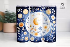Boho Moon and flower pattern Sublimation tumbler Design Product Image 9