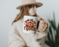 I love fall - retro pumpkin sublimation design Product Image 3