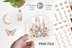 Boho Mystical Celestial Art Sticker Product Image 1