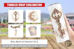 Boho Mystical Celestial Art Tumbler Product Image 1