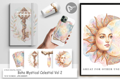 Boho Mystical Celestial Digital Paper Product Image 1