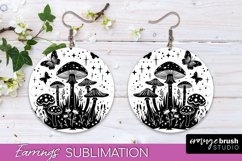 Boho Mystical Round Earrings Sublimation - Celestial Earrings