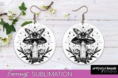 Boho Mystical Round Earrings Sublimation - Celestial Earrings