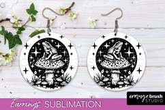 Boho Mystical Round Earrings Sublimation - Celestial Earrings