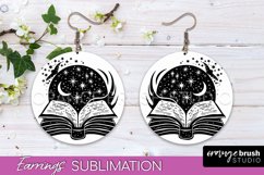 Boho Mystical Round Earrings Sublimation - Celestial Earrings