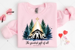 Boho Nativity Scene PNG, Christian Christmas Digital Art Product Image 3