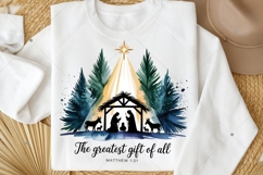 Boho Nativity Scene PNG, Christian Christmas Digital Art Product Image 5