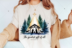 Boho Nativity Scene PNG, Christian Christmas Digital Art Product Image 2